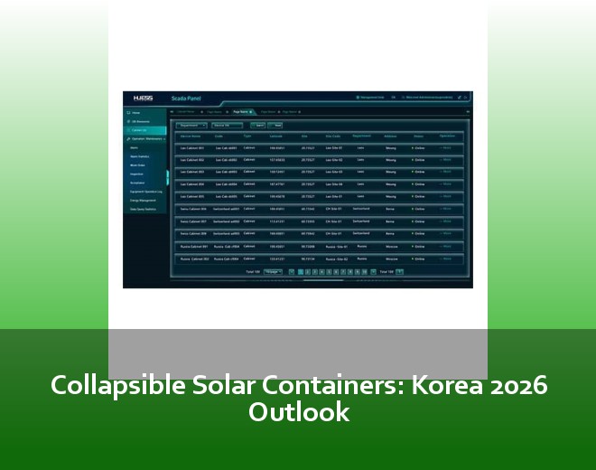 Collapsible Solar Containers: Korea 2026 Outlook